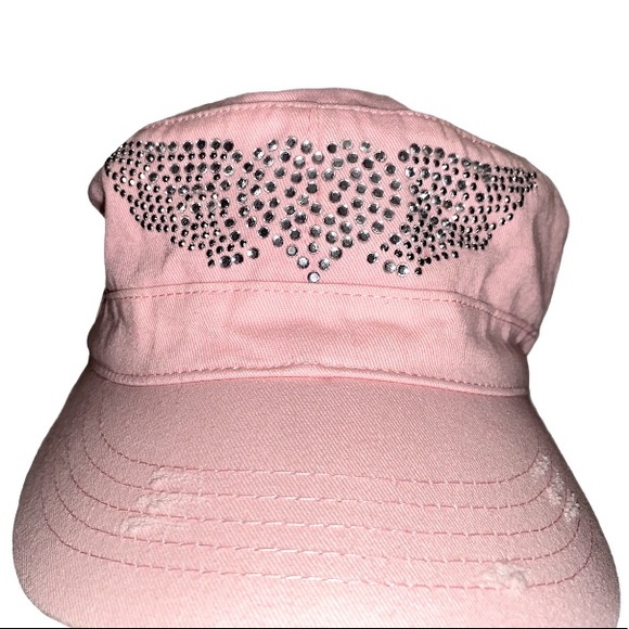 NWT JFH Headwear Pink Cap - Heart with Wings Hat. - Picture 2 of 7